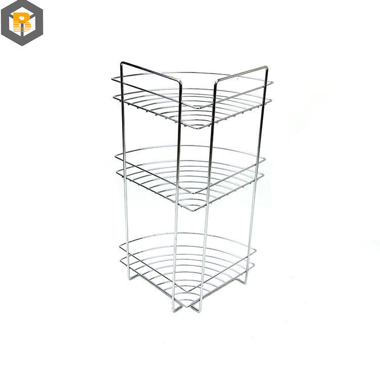 사용자 지정 2D/3D 드로잉 욕실 도구 3 층 샤워 보관 랙 코너 서 있는 수건 캐디